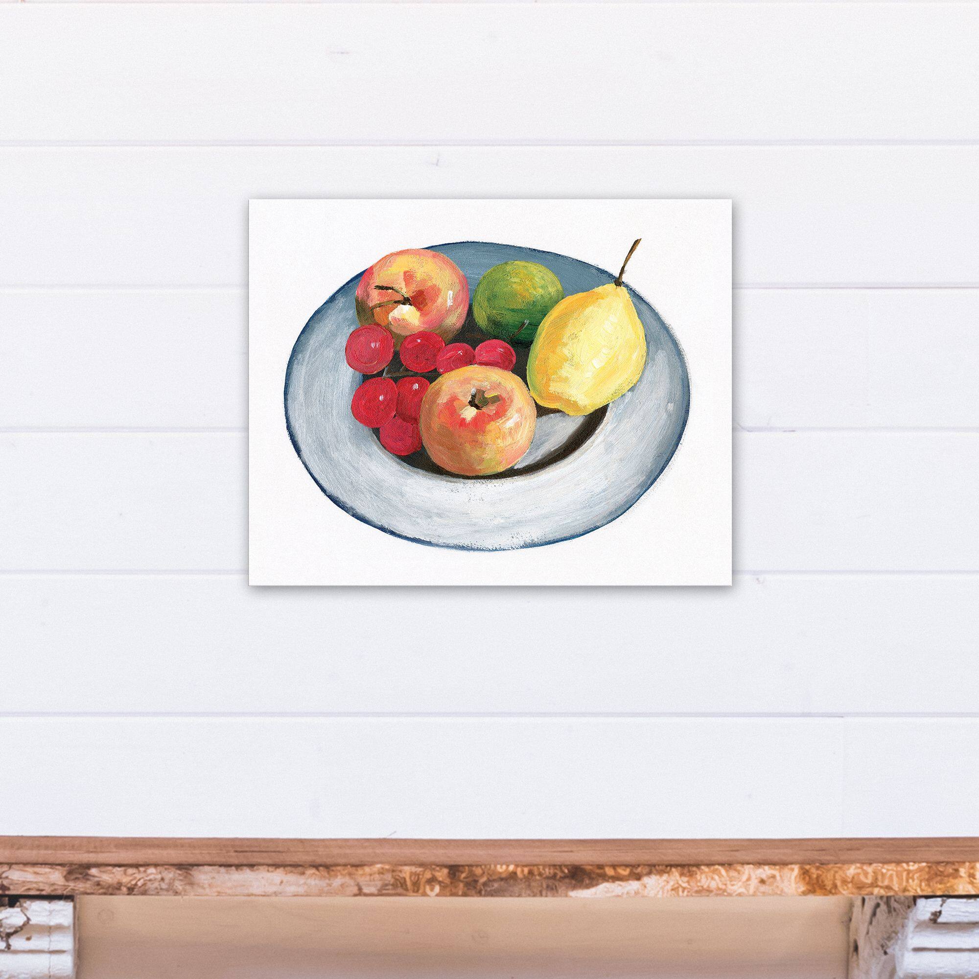 Rainbow Fruit Bowl 16" x 20" Canvas Wall Art